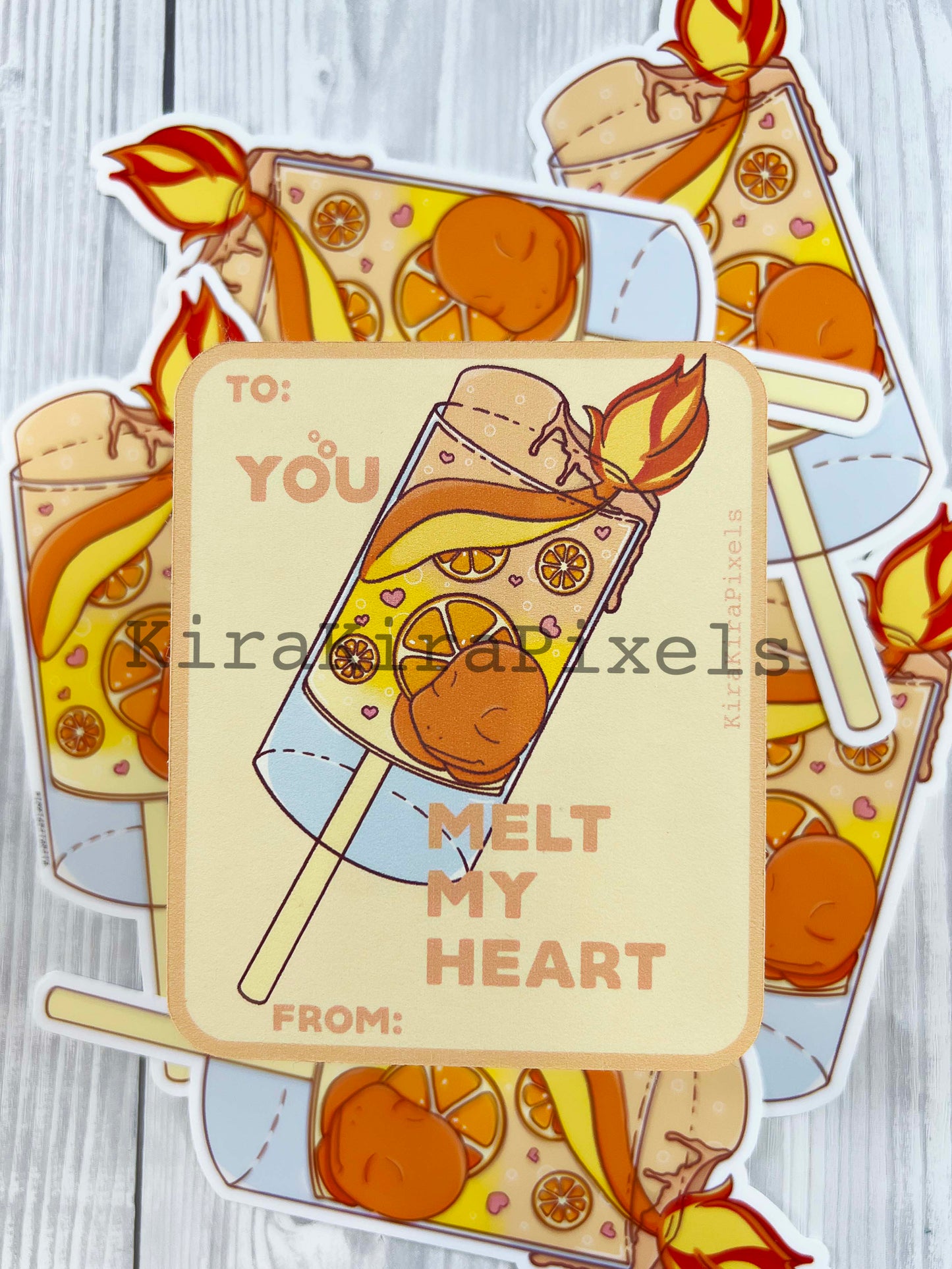 Pokemon Desserts Valentine's Day Cards. Kids School. Digital Cards.