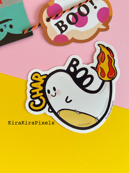 Charmander Ghost. Halloween Stickers. Pokeboos