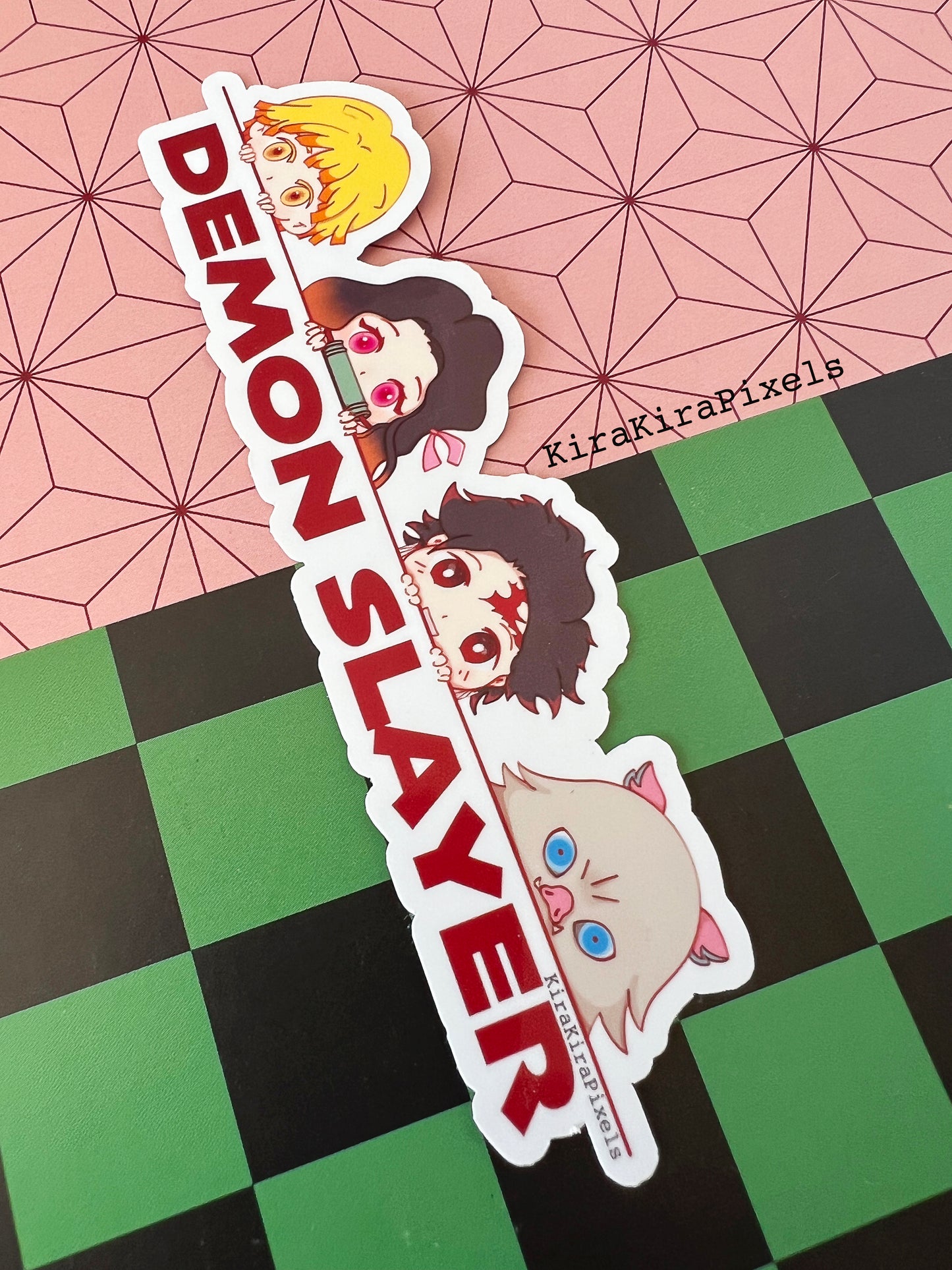 Demon Slayer Sticker. Zenitsu, Nezuko, Tanjiro, and Inosuke. 