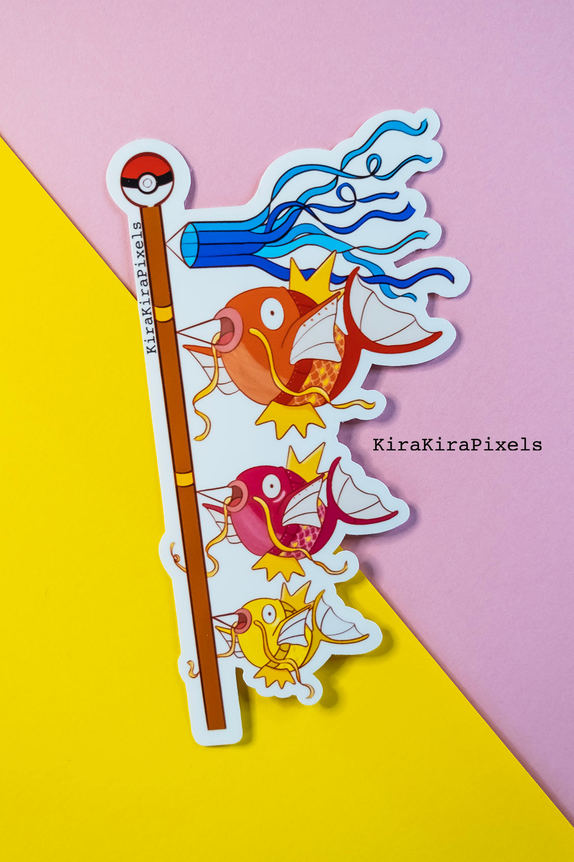 Magikarp Pokemon Koinobori (Carp Flag) vinyl sticker. 