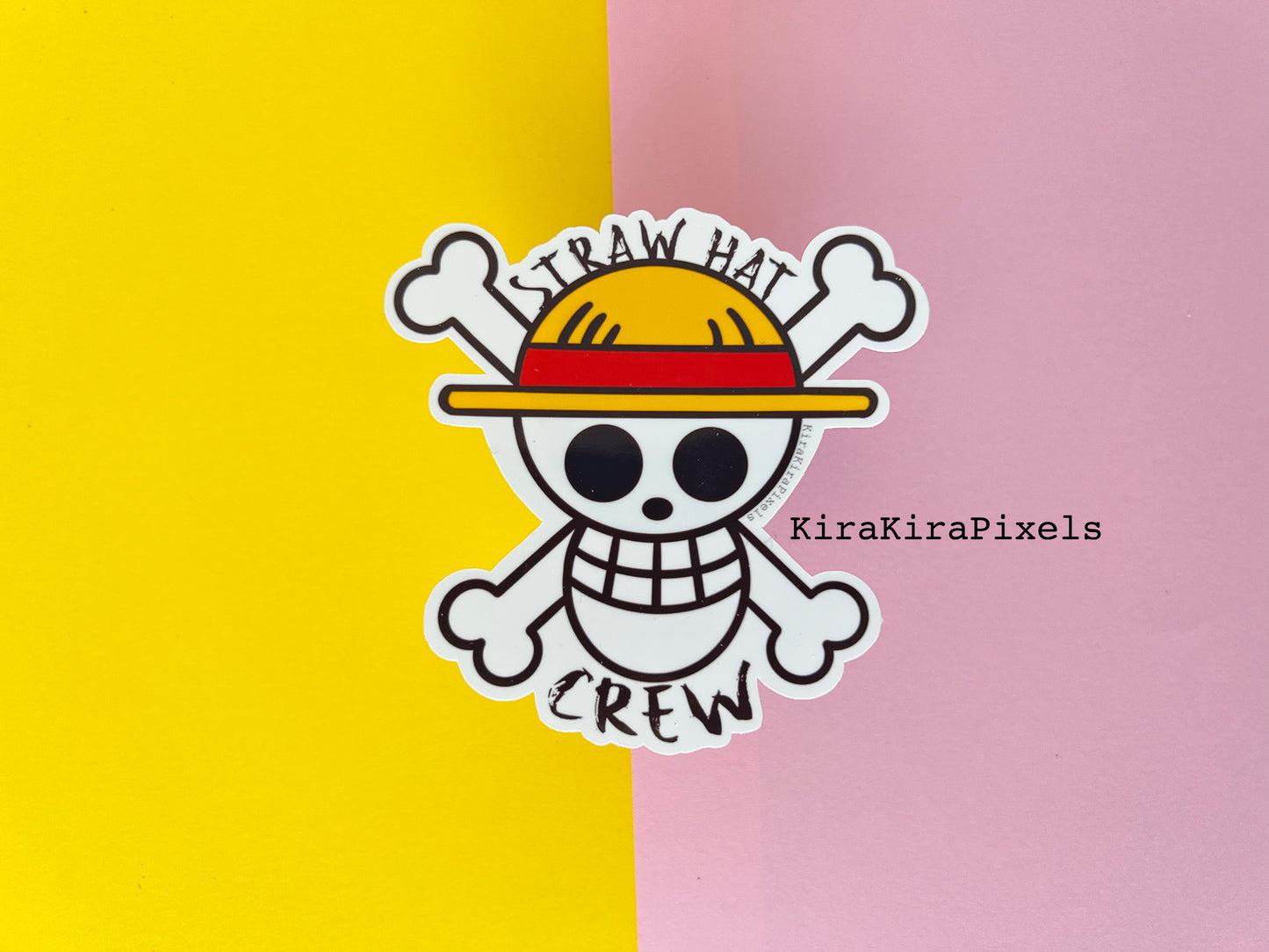 Straw Hat Vinyl Sticker. One Piece 